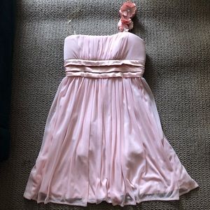 Short One Shoulder Peach Prom Dress